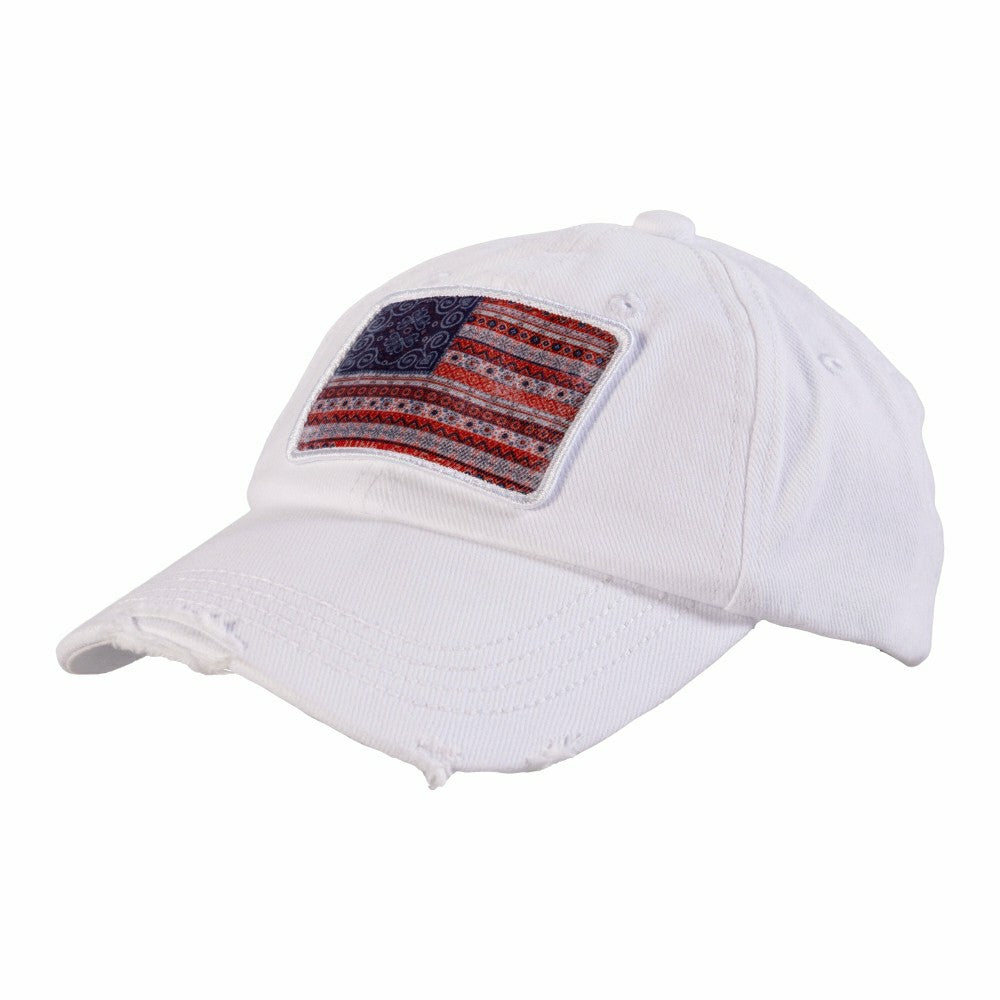 Plow & Hearth Americana BOHO by JG, Flag Hat