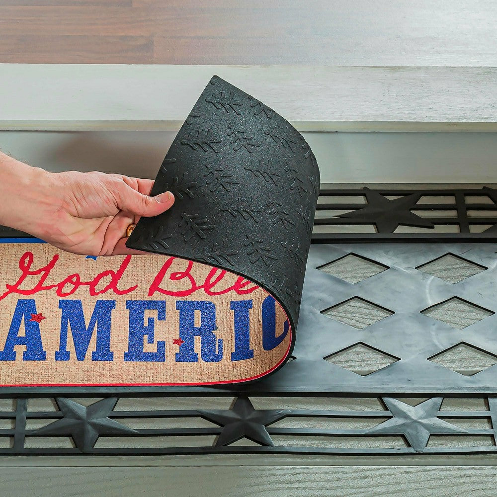 Plow & Hearth Patriotic Door Decor and Sassafras Mat Set