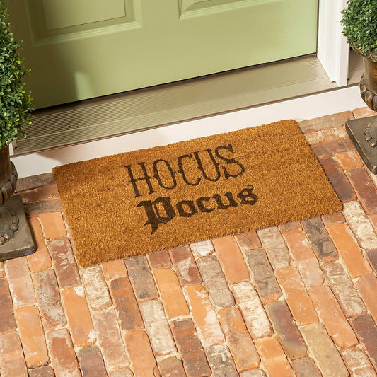 Plow & Hearth Halloween Greeting Coir Mat, Hocus Pocus