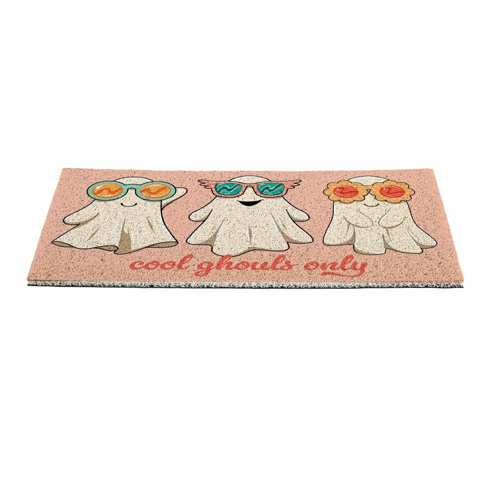 Plow & Hearth Summerween Cool Ghouls Only PVC Mat, 28"x16”