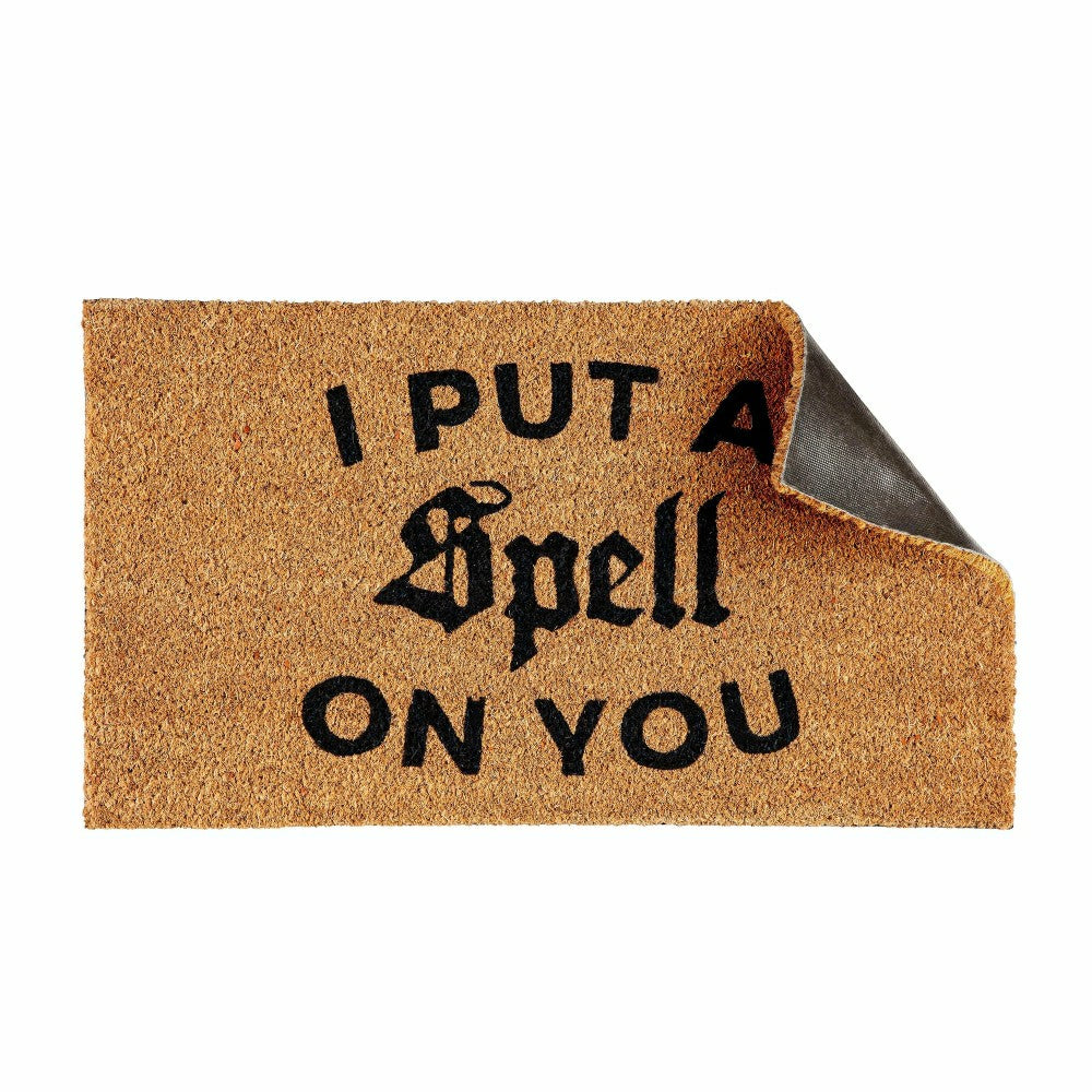 Plow & Hearth Halloween Greeting Coir Mat, I Put a Spell on You