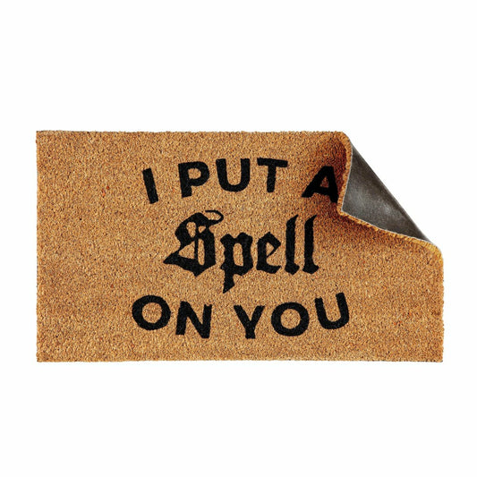 Plow & Hearth Halloween Greeting Coir Mat, I Put a Spell on You