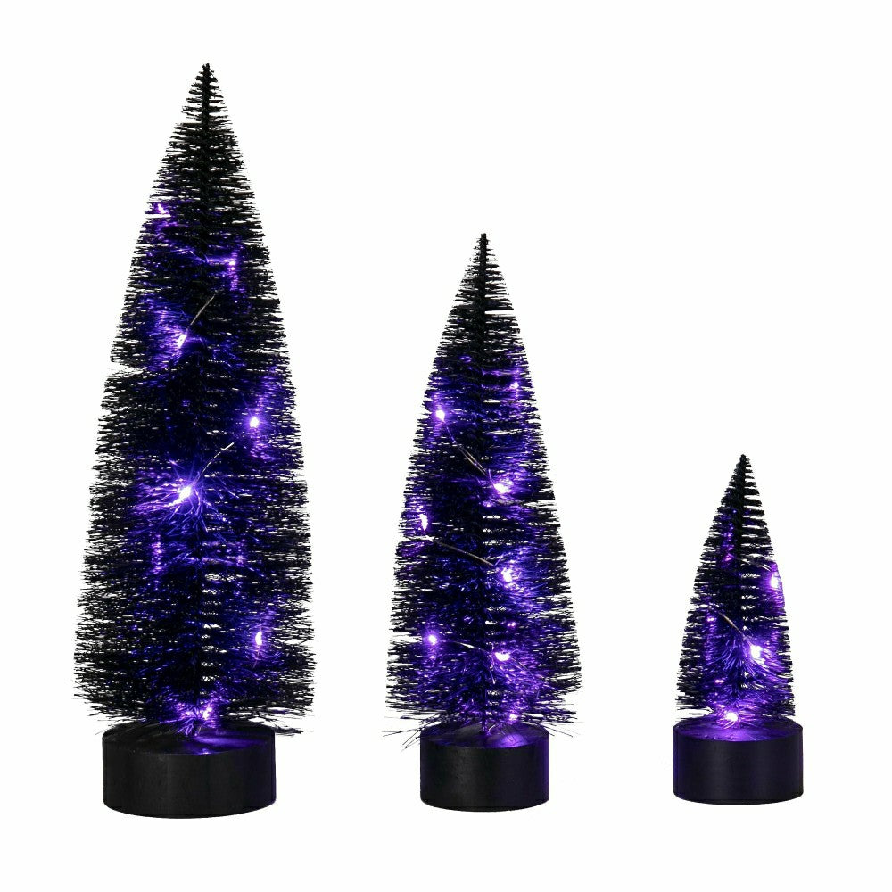 Plow & Hearth LED Bottle Brush Tree Set