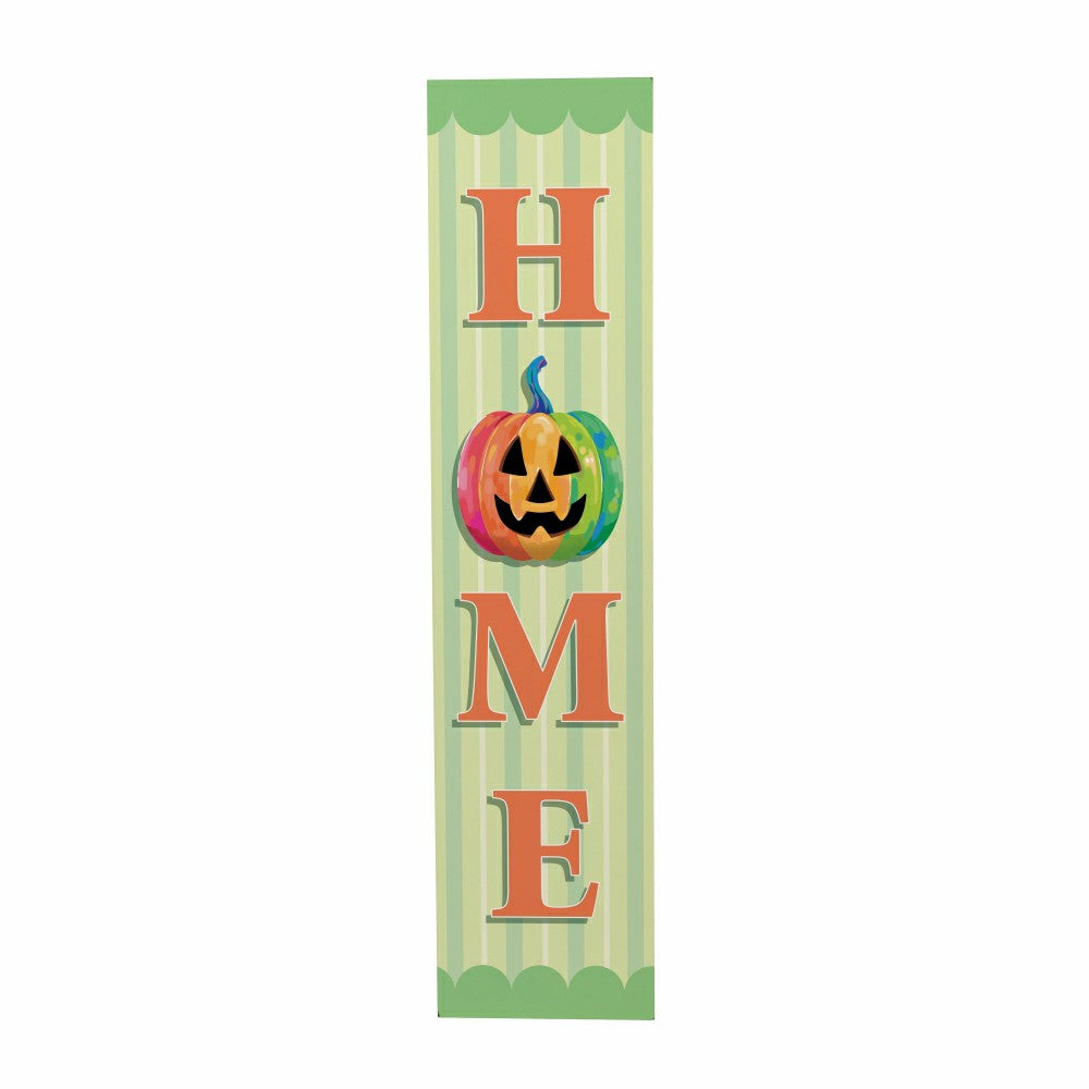 Plow & Hearth Summerween Porch Leaner, Tropical Jack O' Lantern "Welcome", 46"H