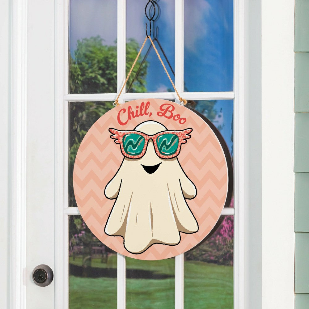 Plow & Hearth Summerween Chill Boo, 18" Door Décor