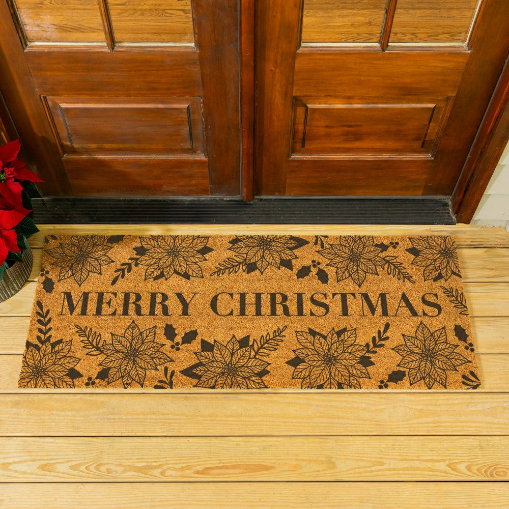 Plow & Hearth Coir Mat, "MERRY CHRISTMAS", 60"x24"