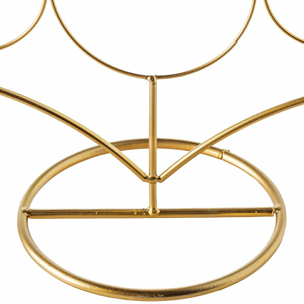 Plow & Hearth 32" Gold Metal Tabletop Christmas Tree Ornament Holder