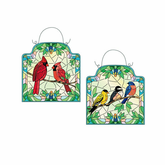 Plow & Hearth Stained Glass Songbirds
