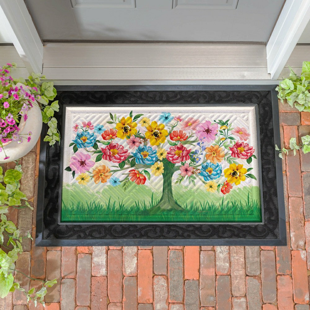 Plow & Hearth Blooming Tree of Life Embossed Mat
