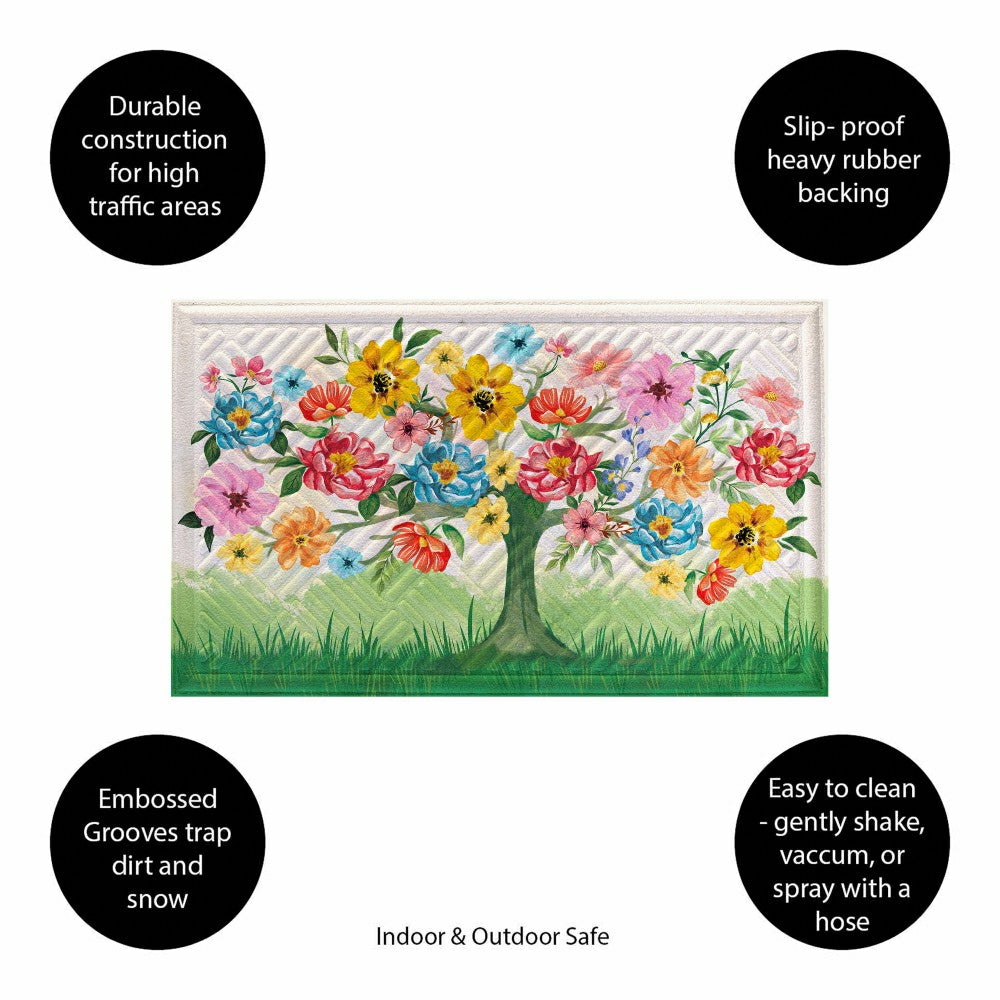 Plow & Hearth Blooming Tree of Life Embossed Mat