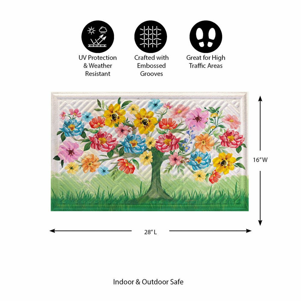 Plow & Hearth Blooming Tree of Life Embossed Mat