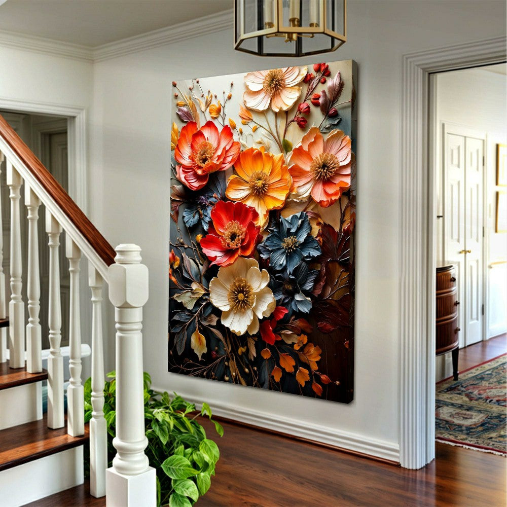 Plow & Hearth Blooming Garden Rhapsody Impasto Wall Art