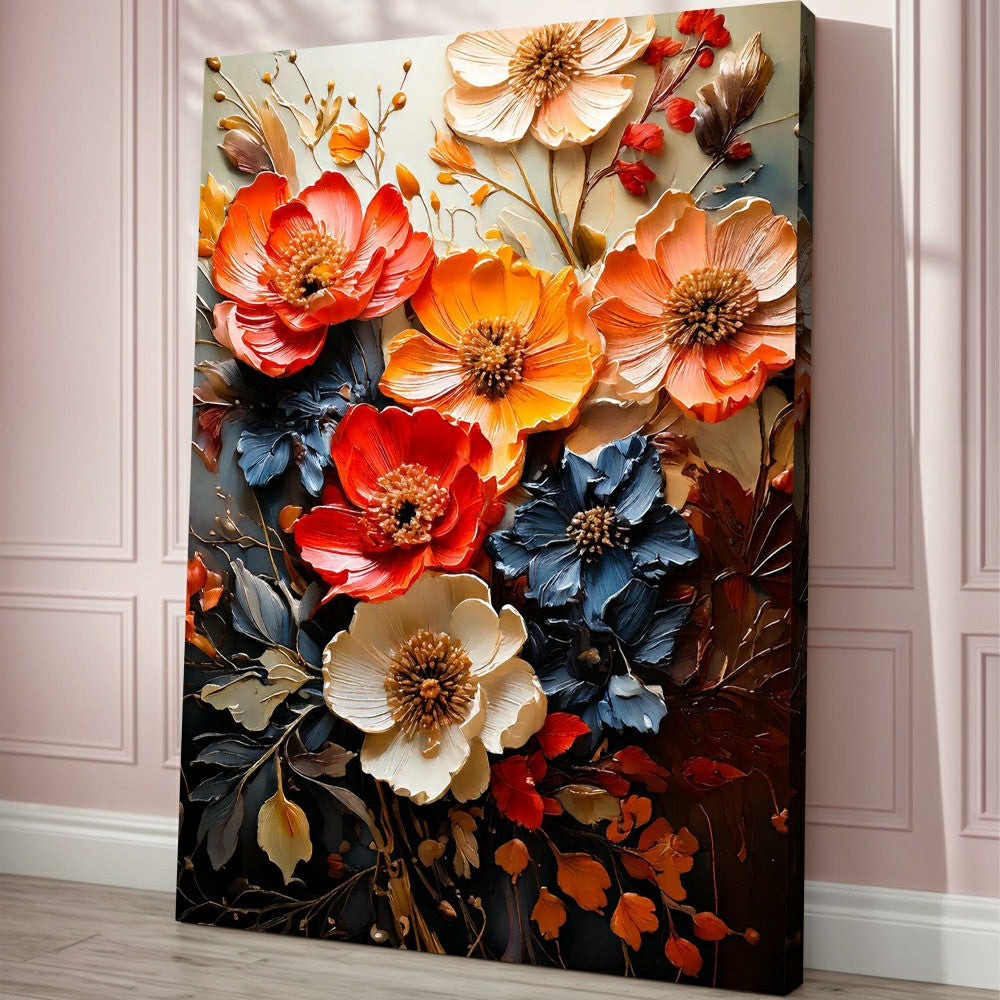 Plow & Hearth Blooming Garden Rhapsody Impasto Wall Art