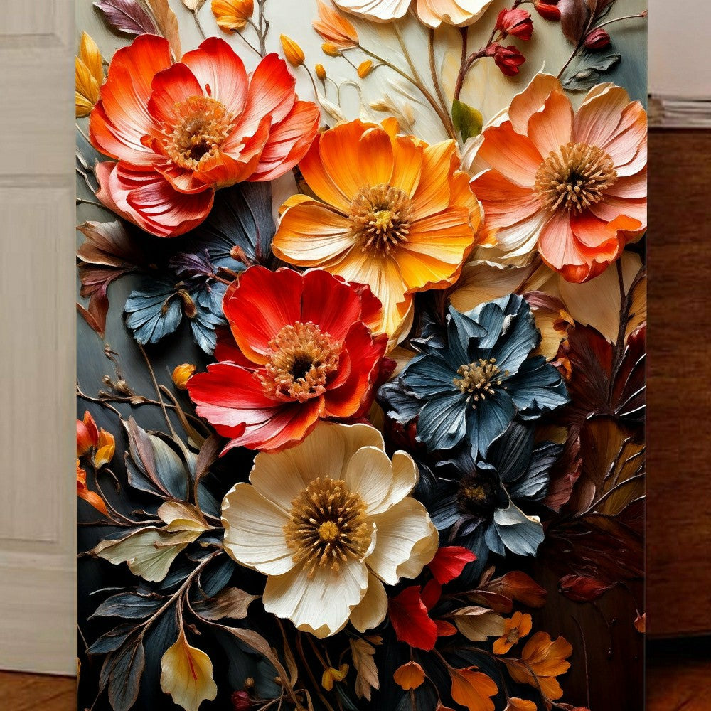 Plow & Hearth Blooming Garden Rhapsody Impasto Wall Art
