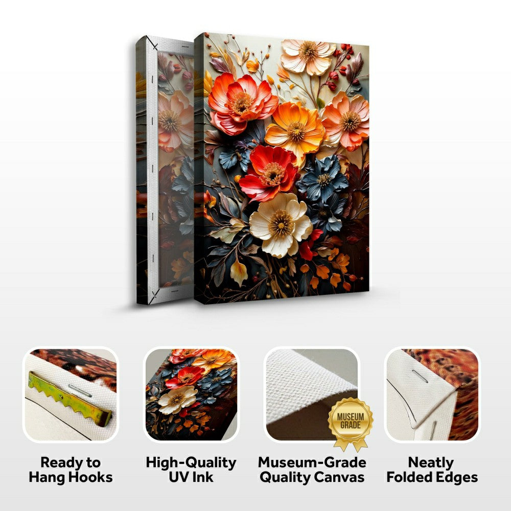 Plow & Hearth Blooming Garden Rhapsody Impasto Wall Art