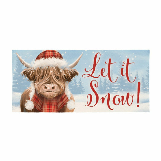Plow & Hearth 22X10” FLOCKED COIRSASSAFRAS MAT