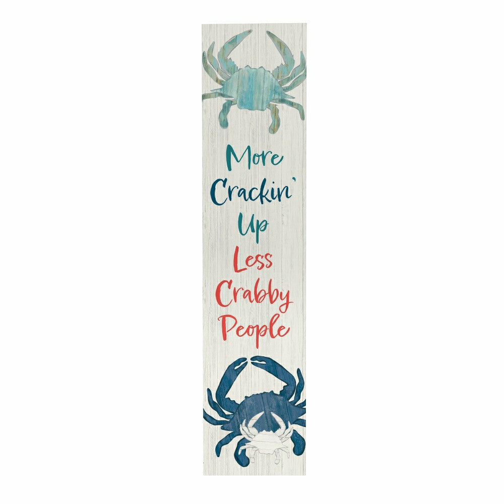Plow & Hearth Coastal Porch Leaner Welcome Crabby 46" H