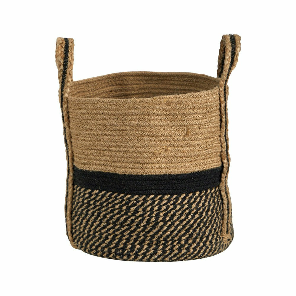 Plow & Hearth 13" Boho Chic Basket Natural Jute Basket Planter
