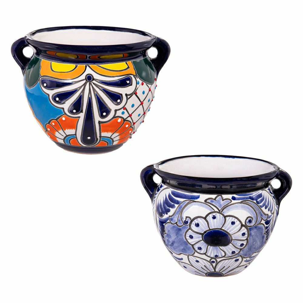 Plow & Hearth Set of 2 Talavera Mini Jugs
