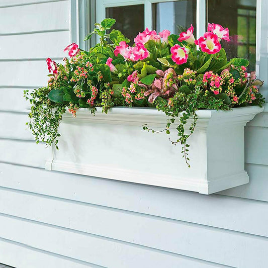 Plow & Hearth Yorkshire Self-Watering Window Box, 4'L