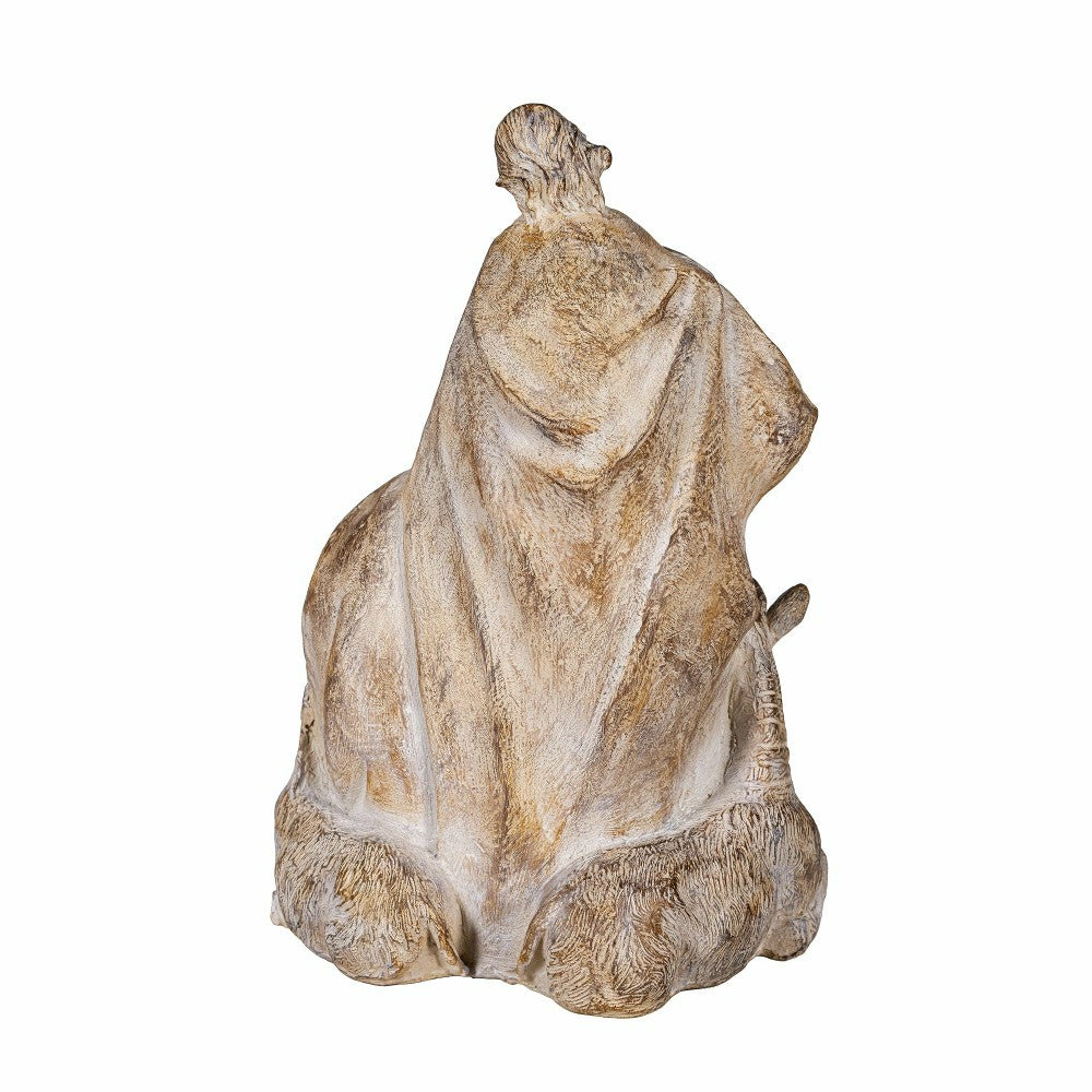 Plow & Hearth Heavenly Family Nativity Resin Garden Statue, 11.5" H