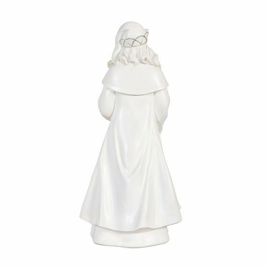 Plow & Hearth Season to Sparkle Garden Statue, Resin Garden Statue, Saint Nick, 20"H