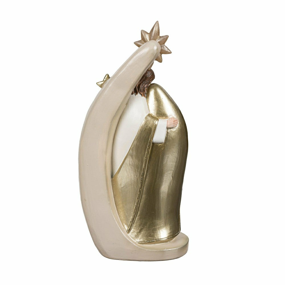 Plow & Hearth Nativity LED Table Decor Nativity Resin, 10"H