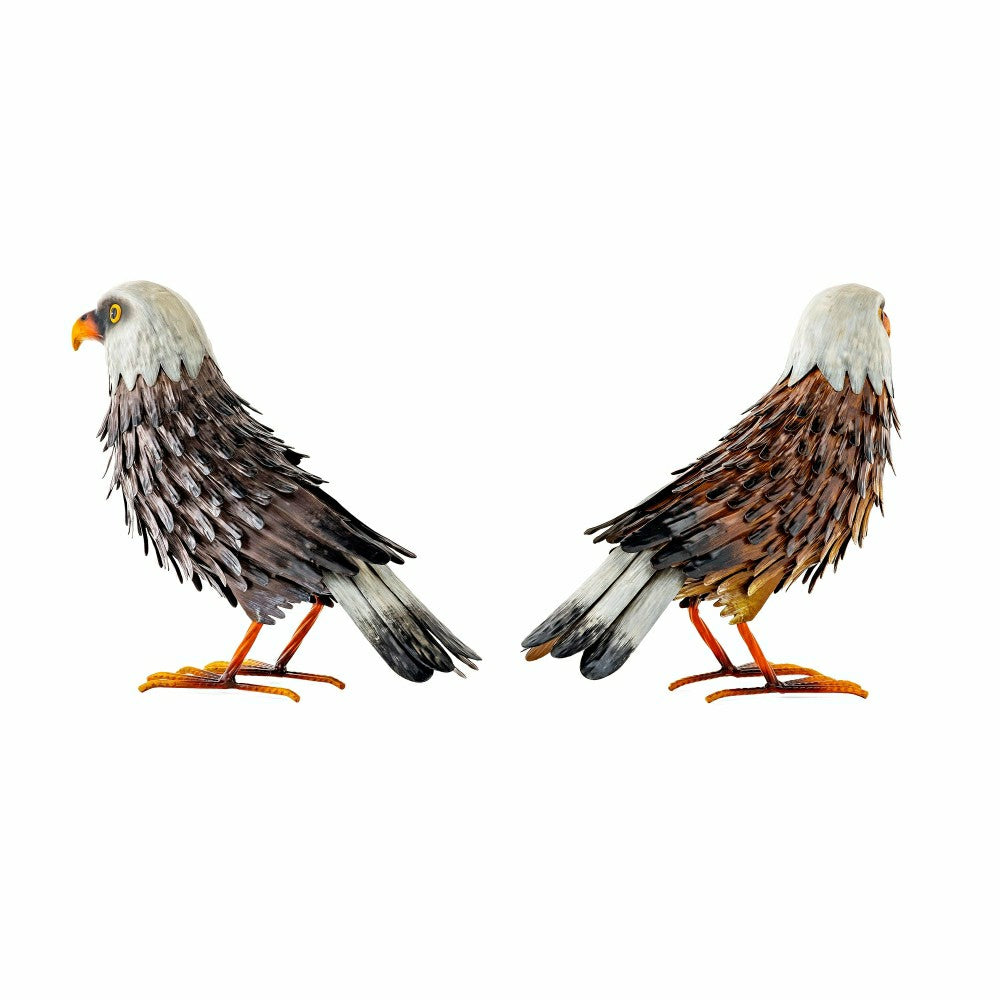 Plow & Hearth Metal Eagle Outdoor Statues, Set of 2
