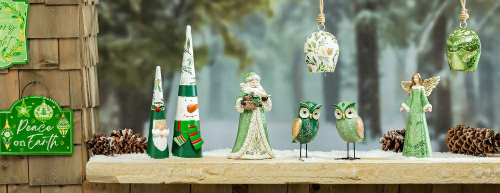 Plow & Hearth Shades of Emerald Garden Statue, Resin Statue, Angel, 12"H