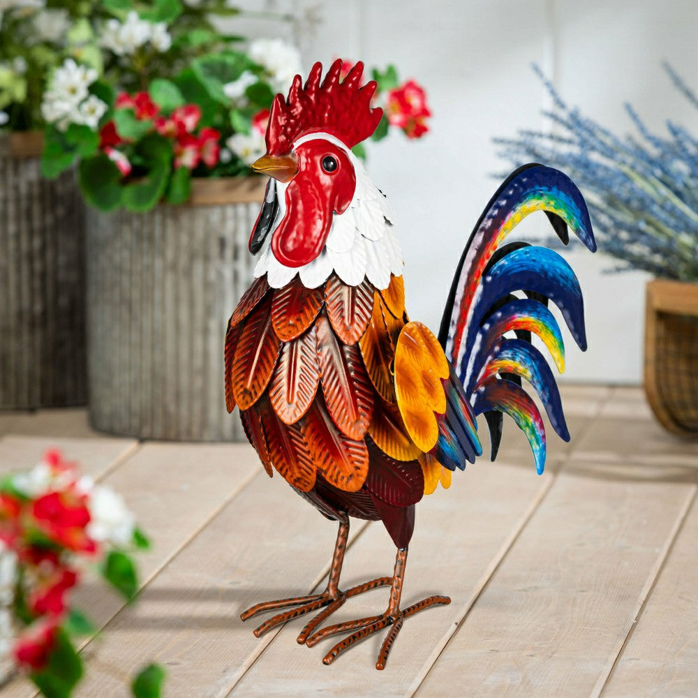 Plow & Hearth Metal Rooster 11.8"H