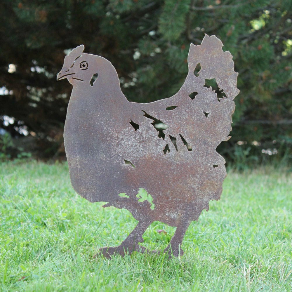 Plow & Hearth Chicken Garden Stake