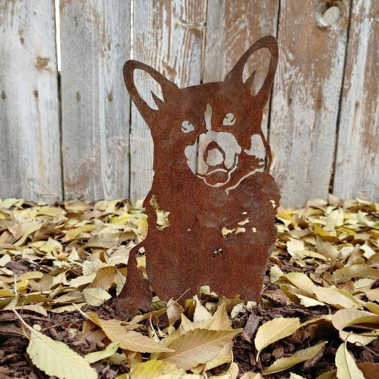 Plow & Hearth Corgi Garden Stake