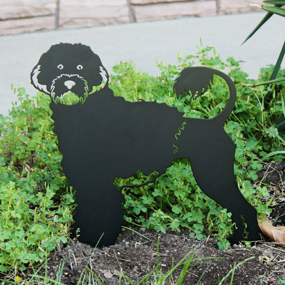 Plow & Hearth Portuguese Water Dog Garden Stake