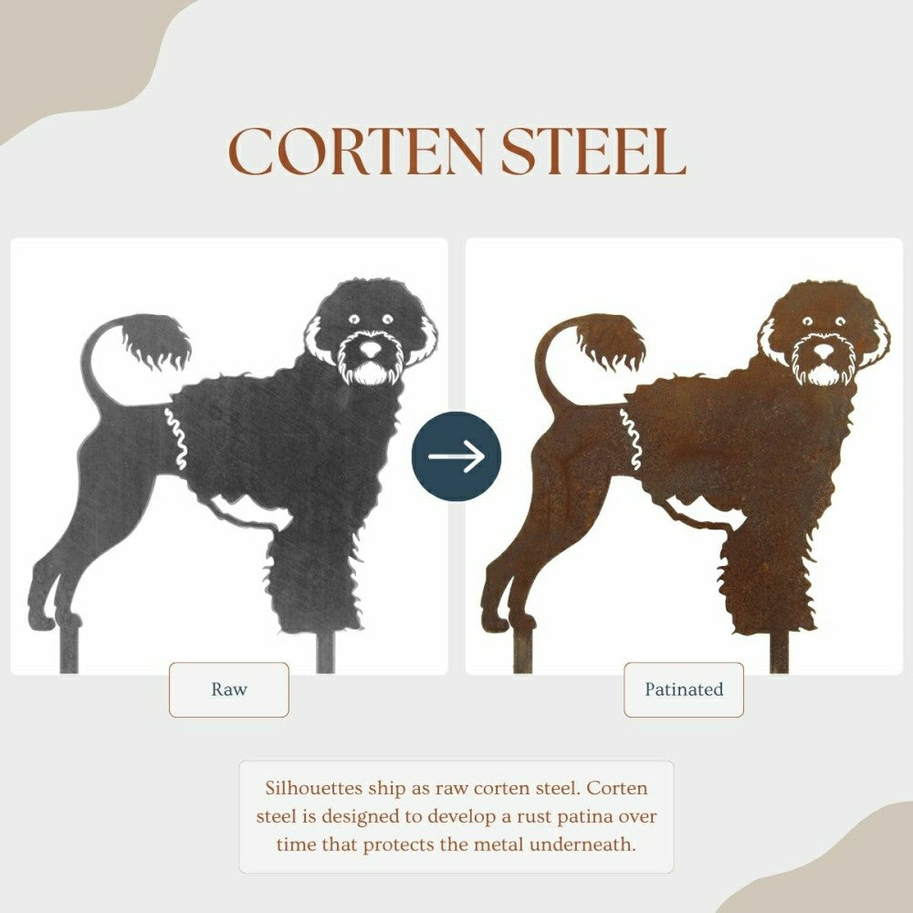 Plow & Hearth Portuguese Water Dog Garden Stake
