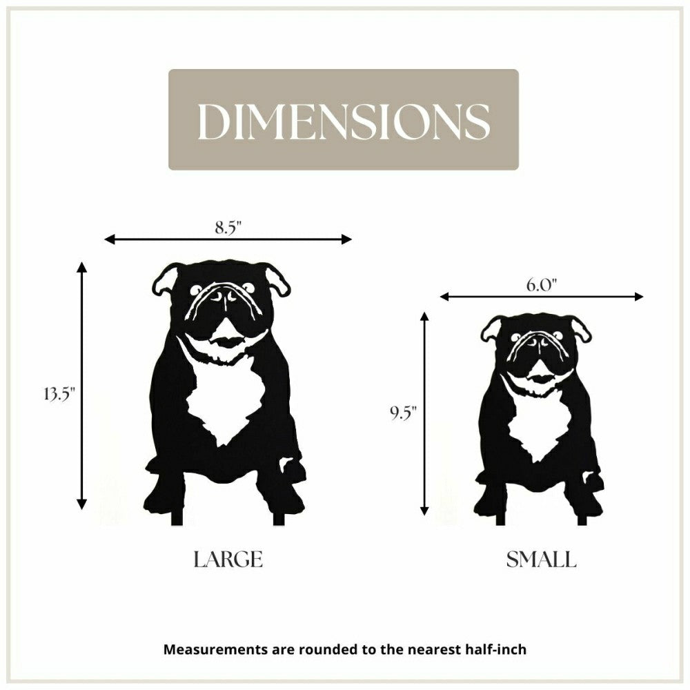 Plow & Hearth English Bulldog Garden Stake