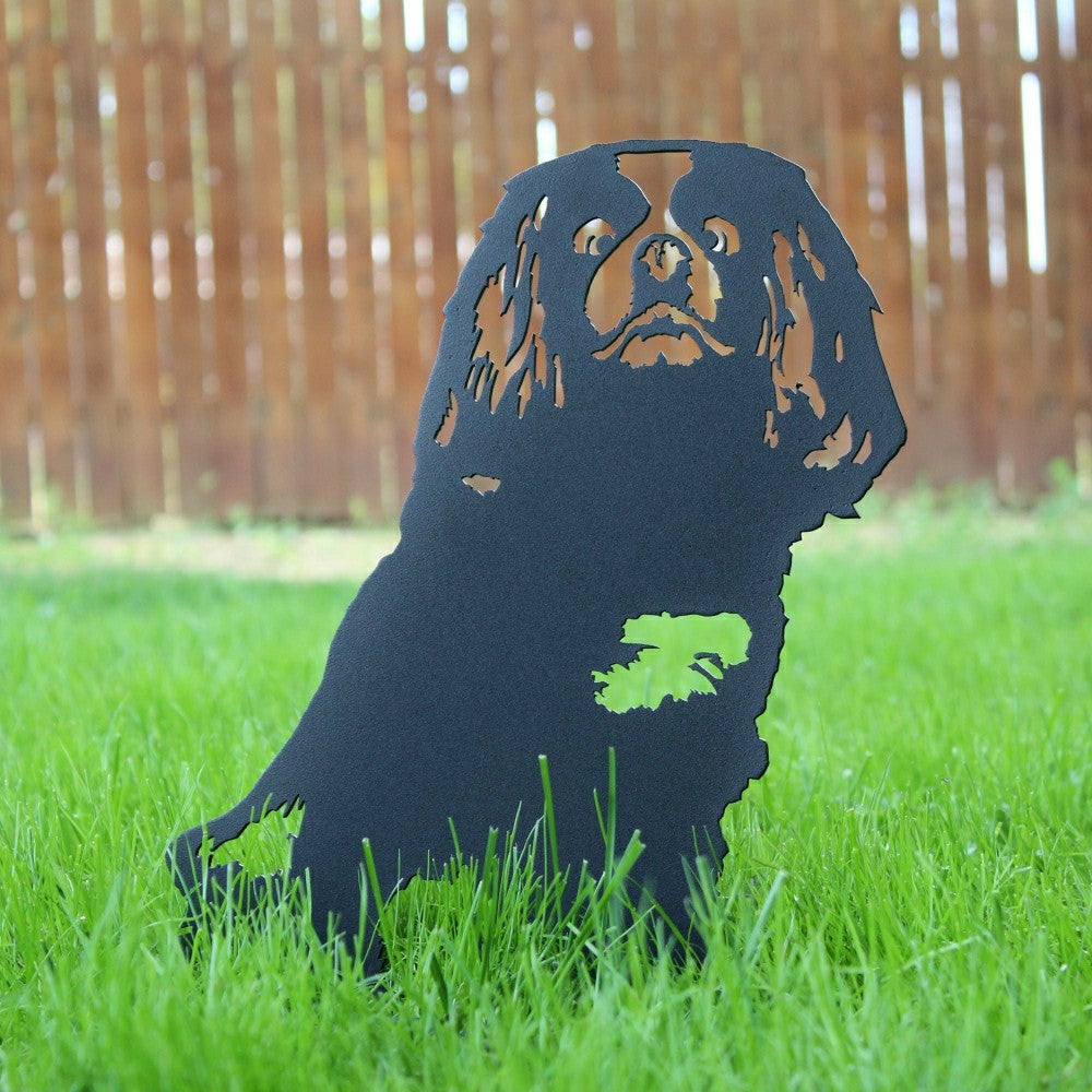 Plow & Hearth Cavalier King Charles Spaniel Garden Stake