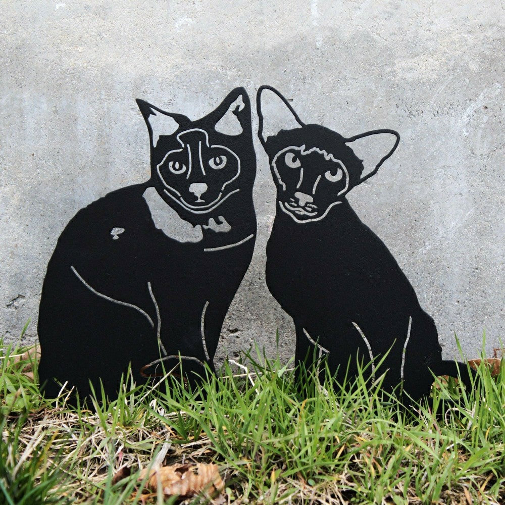 Plow & Hearth Siamese Garden Stake