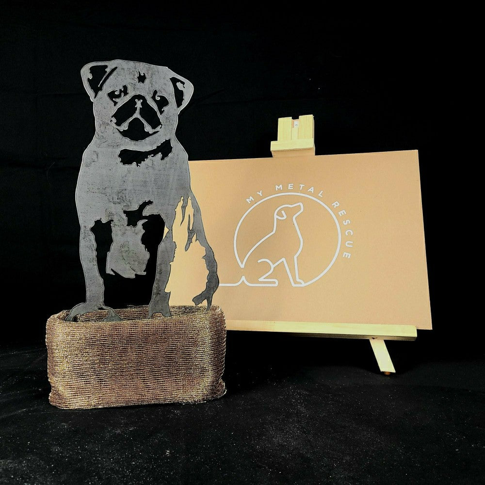 Plow & Hearth Pug Garden Stake