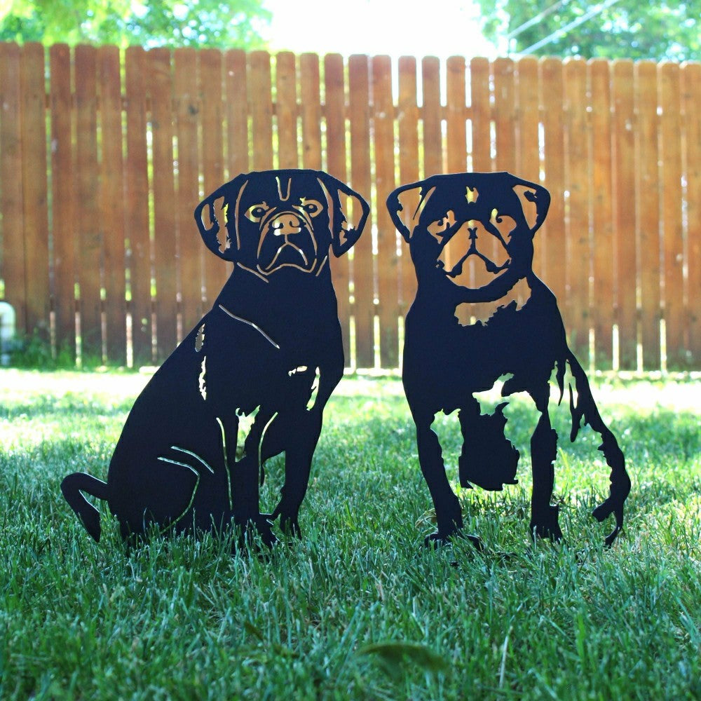 Plow & Hearth Pug Garden Stake