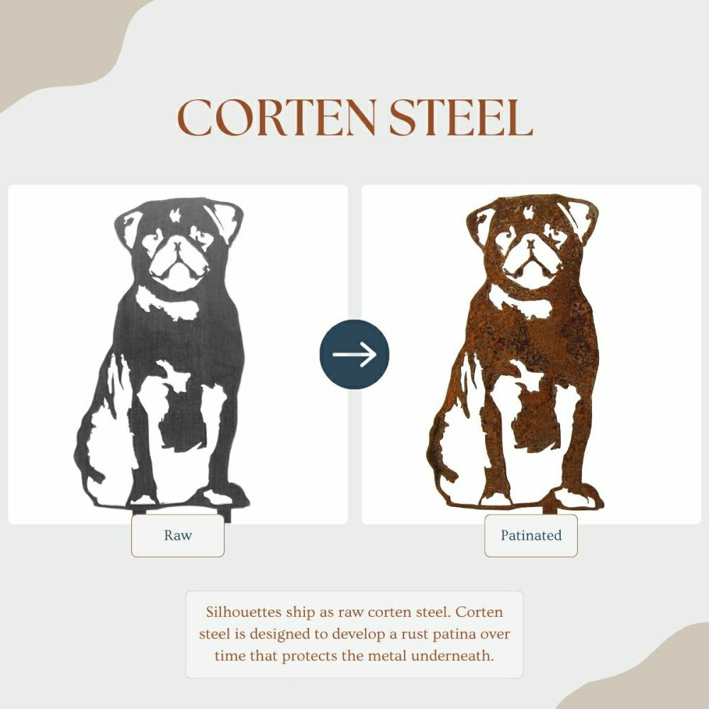 Plow & Hearth Pug Garden Stake