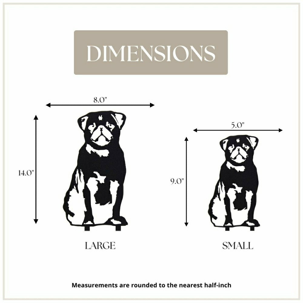 Plow & Hearth Pug Garden Stake