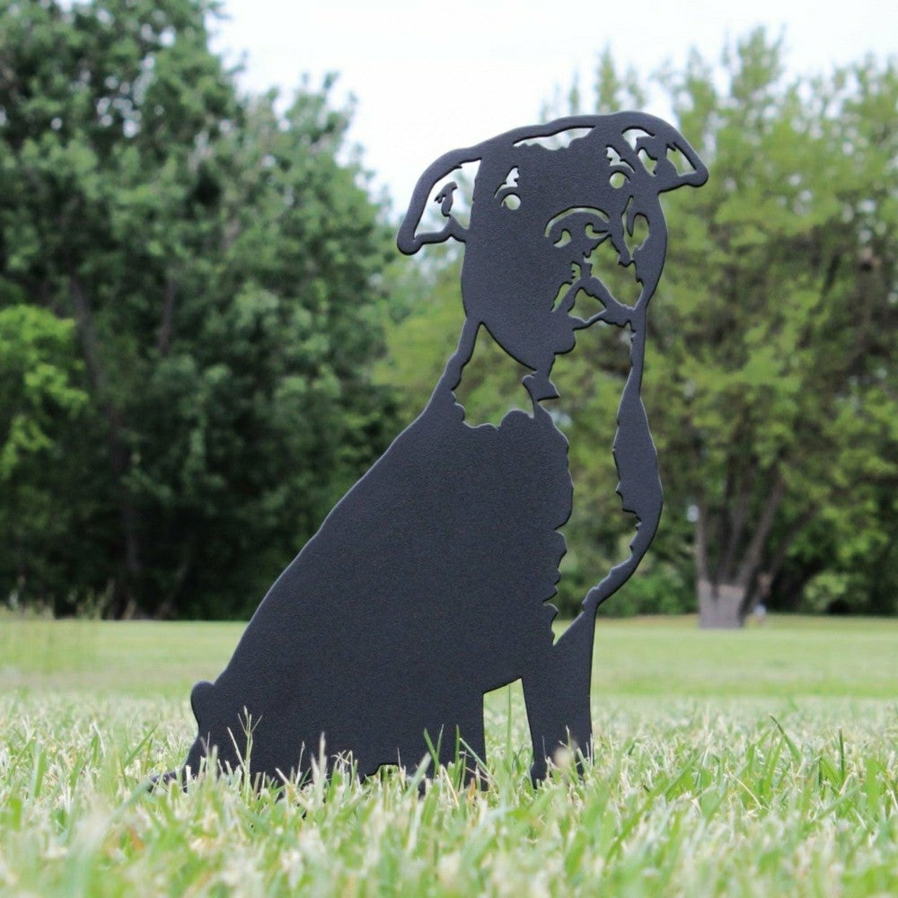 Plow & Hearth American Pit Bull Terrier Garden Stake