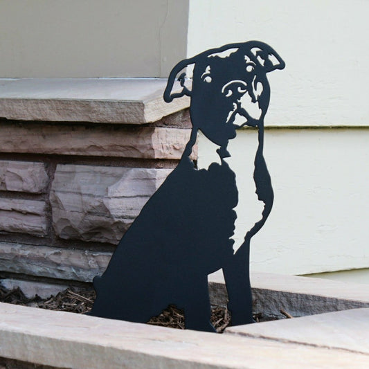 Plow & Hearth American Pit Bull Terrier Garden Stake