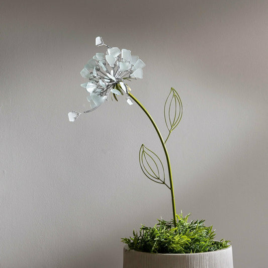 Plow & Hearth Recycled Glass Dandelion Stake