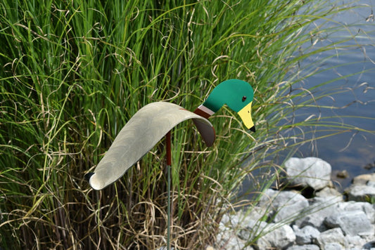 Plow & Hearth Mallard Duck Dancing Bird Garden Stake