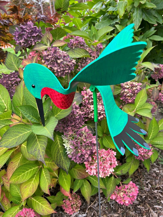 Plow & Hearth Hummingbird Dancing Bird Garden Stake