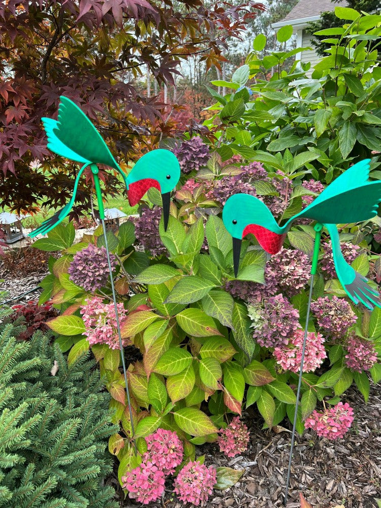 Plow & Hearth Hummingbird Dancing Bird Garden Stake