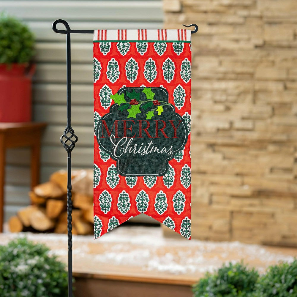 Plow & Hearth Merry Christmas Pennant Everlasting Impressions