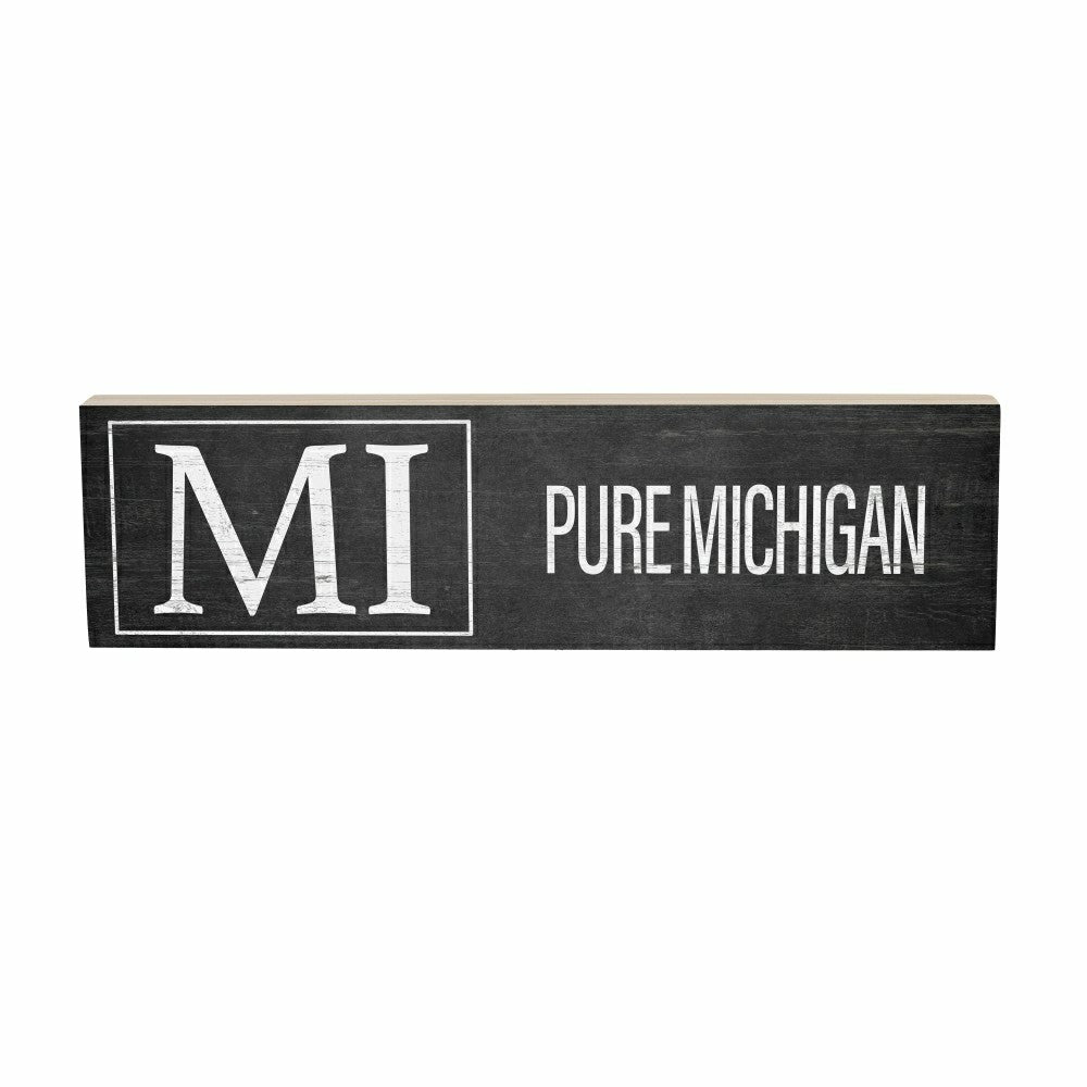Plow & Hearth State Wooden Mantle Sign Michigan 18x5"