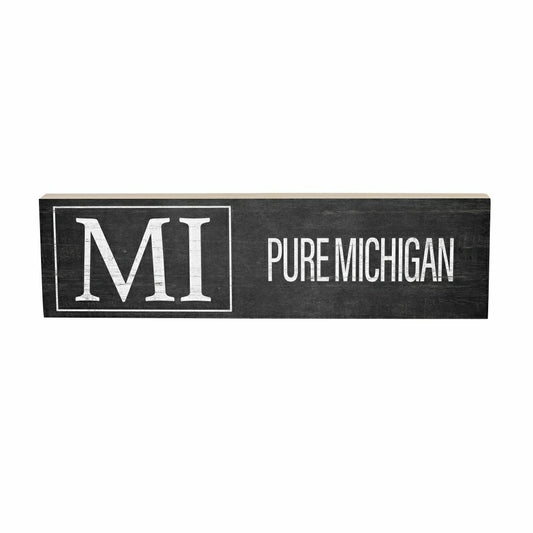Plow & Hearth State Wooden Mantle Sign Michigan 18x5"